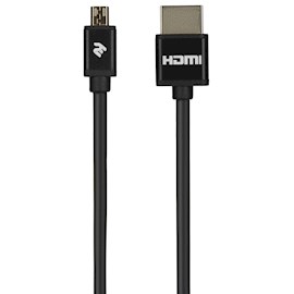 USB კაბელი 2E 2EW-1121-2m, Slim, High Speed, USB 2.0 to Micro USB Cable, 2m, Black